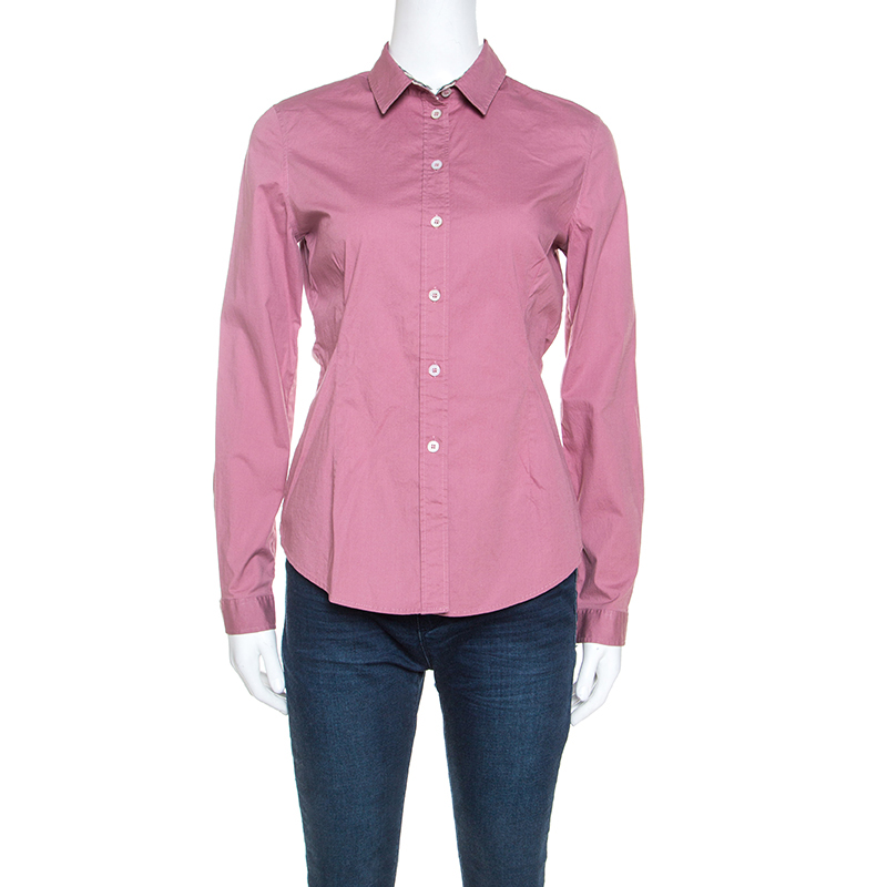 Burberry Brit Pink Stretch Cotton Button Front Shirt S, Shirts & Tops - Luxury Closet catalog