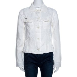 Burberry Off White Linen Pocket Detail Button Front Shirt S, Shirts & Tops - Luxury Closet catalog