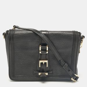 Burberry Black Leather Flap Shoulder Bag, Shoulder Bags - Luxury Closet catalog