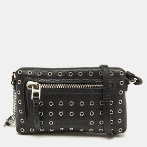 Burberry Black Leather Eyelet Crossbody Bag, Handbags - Luxury Closet catalog
