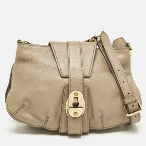 Burberry Beige Leather Bartow Shoulder Bag, Shoulder Bags - Luxury Closet catalog
