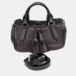 Burberry Black Brown Leather tote Bag, Tote Handbags - Luxury Closet catalog
