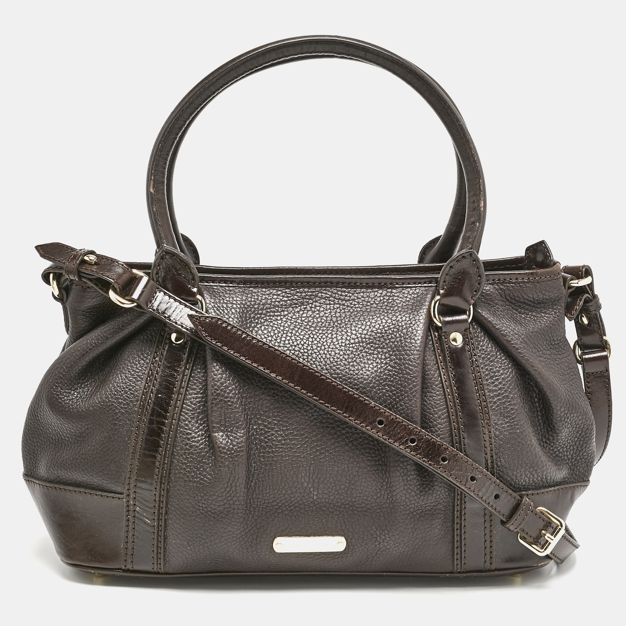Burberry Choco Brown Leather Shoulder Bag, Shoulder Bags - Luxury Closet catalog