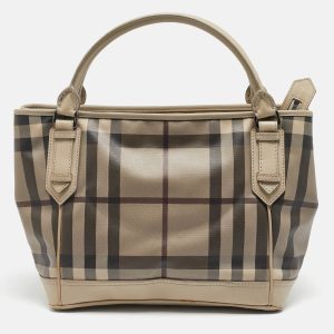 Burberry Beige Smoked Check PVC Tote, Tote Handbags - Luxury Closet catalog