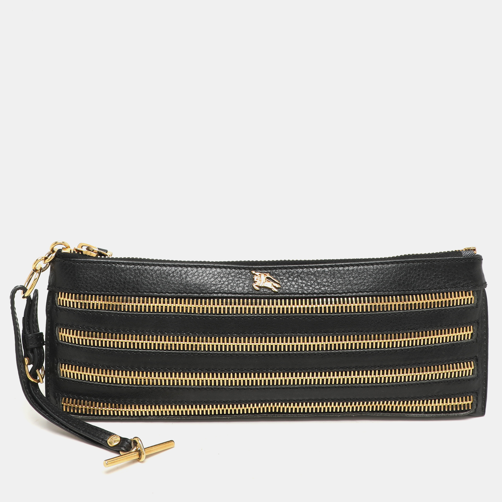 Burberry Black Leather Zip Detail Wristlet Clutch, Clutches & Special Occasion Bags - Luxury Closet catalog