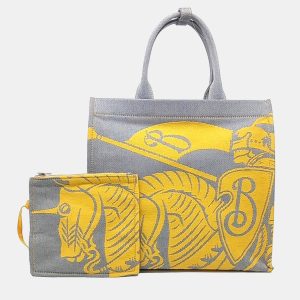 Burberry Grey Yellow Fabric tote bag, Tote Handbags - Luxury Closet catalog
