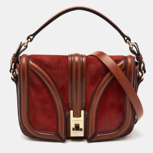 Burberry Brown Suede and Leather Brickfield Flap Crossbody Bag, Handbags - Luxury Closet catalog