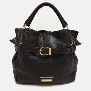 Burberry Brown Leather Belted Hobo, Shoulder Bags - Luxury Closet catalog