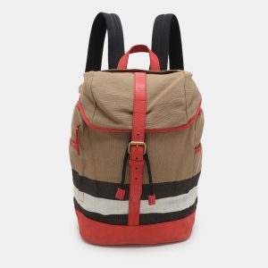 Burberry Beige/Pink Mega Check Canvas and Leather Drifton Backpack, Backpacks - Luxury Closet catalog