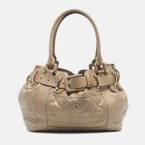 Burberry Beige Quilted Leather Beaton Tote, Tote Handbags - Luxury Closet catalog