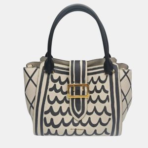 Burberry Buckle Medium Limestone Soft Grain Calfskin Leather Tote Bag, Tote Handbags - Luxury Closet catalog