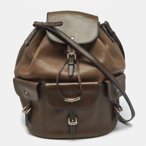 Burberry Brown Leather Multi Pockets Drawstring Shoulder Bag, Shoulder Bags - Luxury Closet catalog