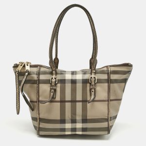 Burberry Metallic/Smoked Check PVC Salisbury Tote, Tote Handbags - Luxury Closet catalog