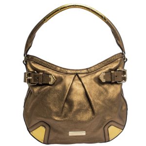 Burberry Gold Leather Hartley Hobo, Shoulder Bags - Luxury Closet catalog