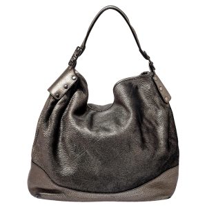 Burberry Metallic Silver Leather Large Hobo, Shoulder Bags - Luxury Closet catalog