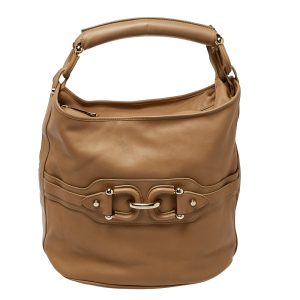 Burberry Beige Leather Horsebit Hobo, Shoulder Bags - Luxury Closet catalog
