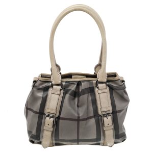 Burberry Beige Smoke Check PVC and Leather Northfield Tote, Tote Handbags - Luxury Closet catalog