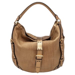 Burberry Gold Quilted Leather Hobo, Shoulder Bags - Luxury Closet catalog