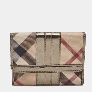 Burberry Metallic/Beige Nova Check PVC and Patent Leather French Wallet, Wallets & Money Clips - Luxury Closet catalog