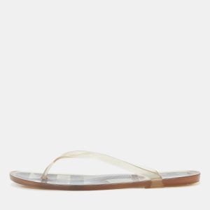 Burberry Transparent Rubber Thong Flat Sandals Size 39, Flats - Luxury Closet catalog