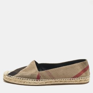 Burberry Brown House Check Canvas Espadrille Flats Size 41, Flats - Luxury Closet catalog
