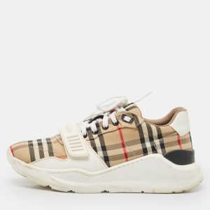 Burberry Multicolor Vintage Check Fabric and Rubber Velcro Low Top Sneakers Size 41, Athletic Shoes & Sneakers - Luxury Closet catalog