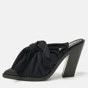 Burberry Black Jersey and Leather Tillington Mules Size 37, Sandals - Luxury Closet catalog