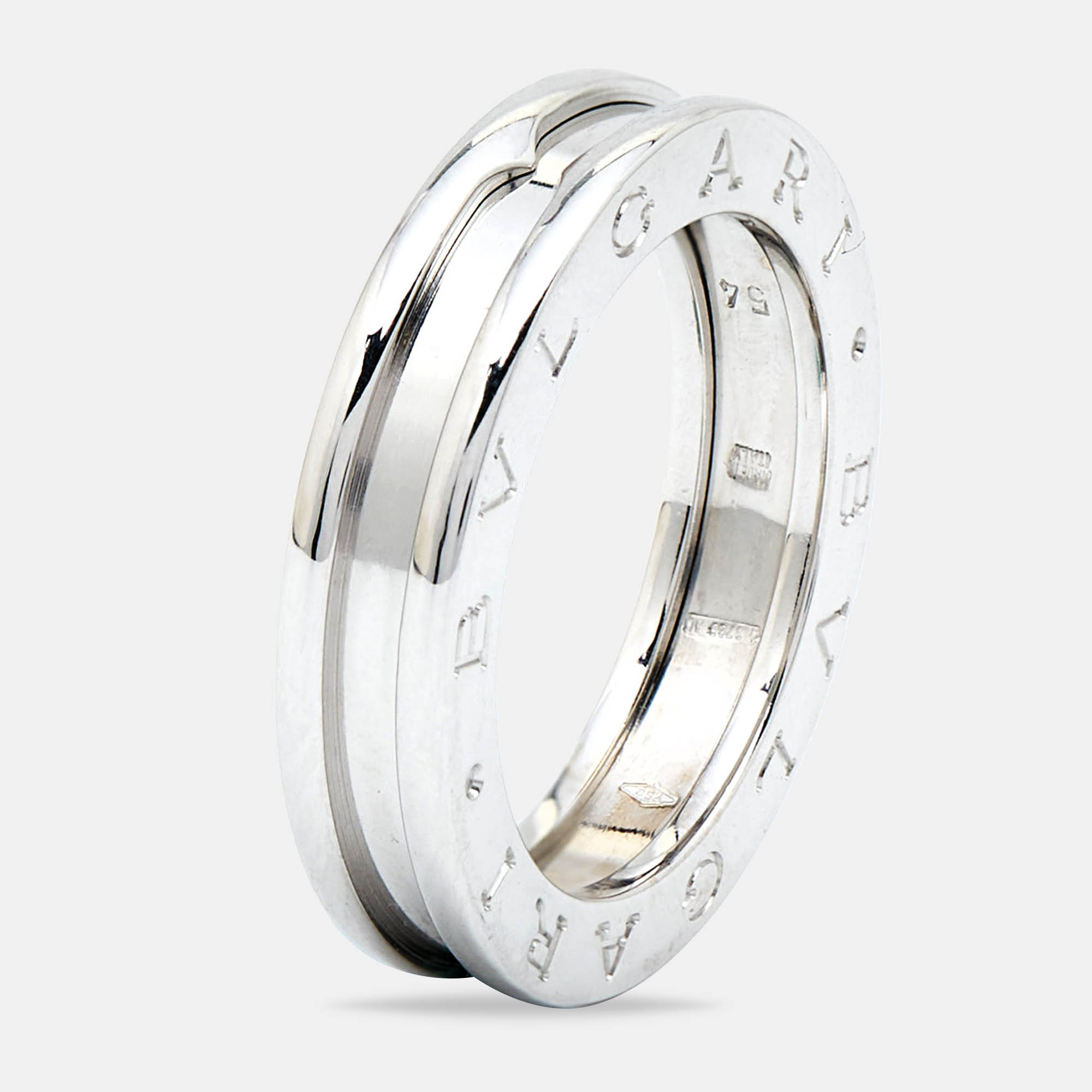 Bvlgari B.Zero1 1-Band 18k White Gold Ring Size 54, Rings - Luxury Closet catalog