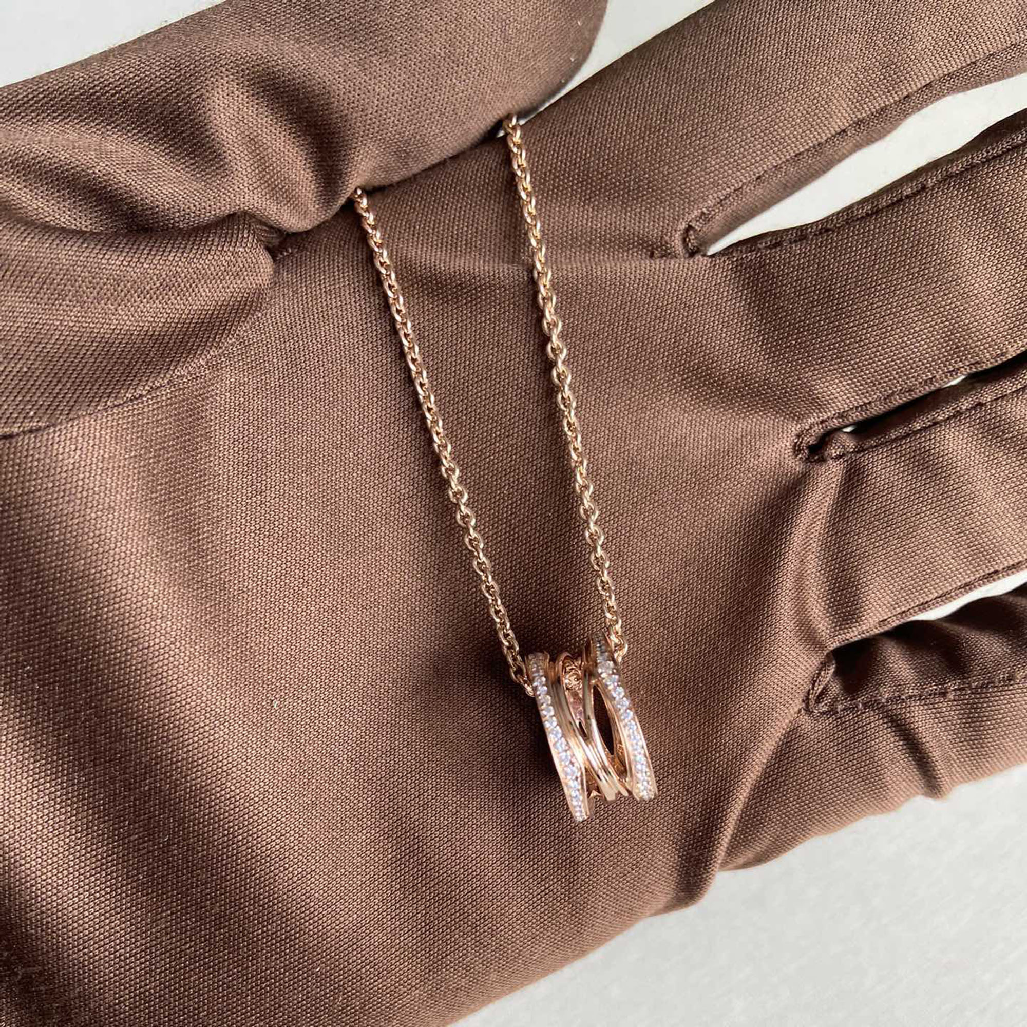 Bvlgari B.Zero1 Necklace 18K Rose Gold with Diamonds, Necklaces - Luxury Closet catalog