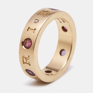 Bvlgari Roman Sorbets Amethyst Tourmaline Diamond 18k Rose Gold Ring Size 49, Rings - Luxury Closet catalog