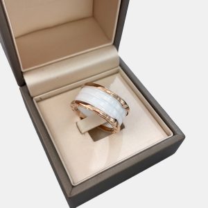 Bvlgari White Ceremics Spring Ring Size 50, Rings - Luxury Closet catalog