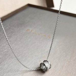 Bvlgari 18K White Gold and Diamond B.zero1 Spring Pendant Necklace, Necklaces - Luxury Closet catalog