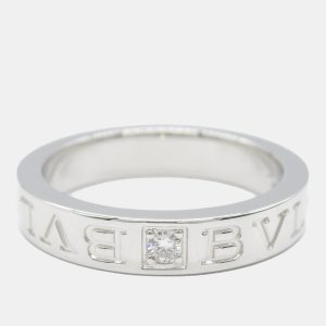 Bvlgari 18K White Gold and Diamond Bvlgari Bvlgari Band Ring EU 51, Rings - Luxury Closet catalog