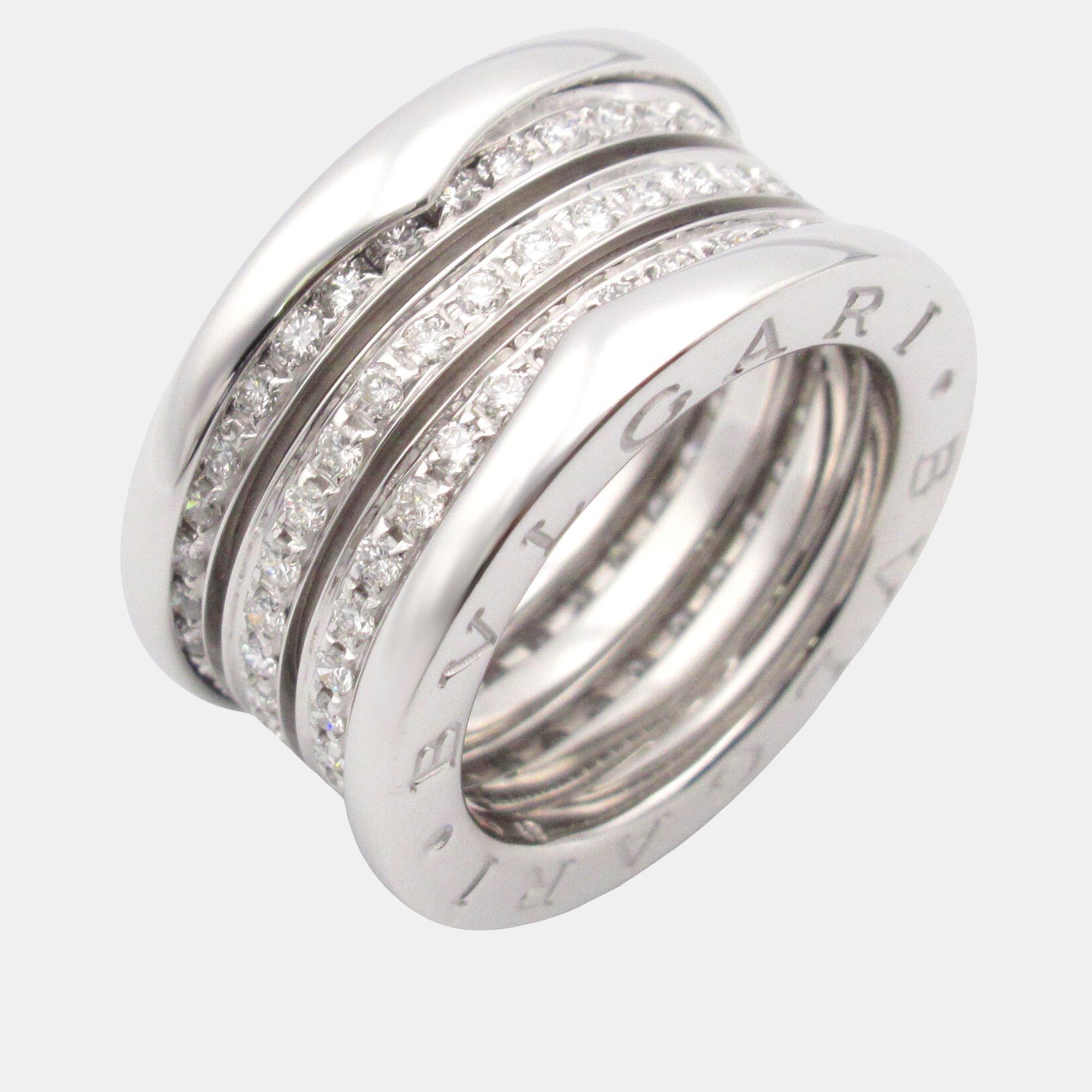 Bvlgari B.Zero1 18K White Gold and Diamond Band Ring EU 48, Rings - Luxury Closet catalog