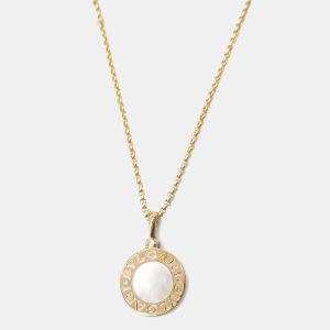 Bvlgari 18K Pink Rose Gold Mother Of Pearl Necklace, Necklaces - Luxury Closet catalog