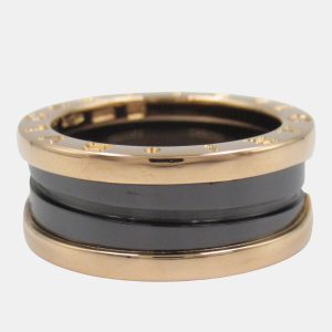 Bvlgari B-Zero1 Ceramic 18K Pink Rose Gold Black EU 50, Rings - Luxury Closet catalog