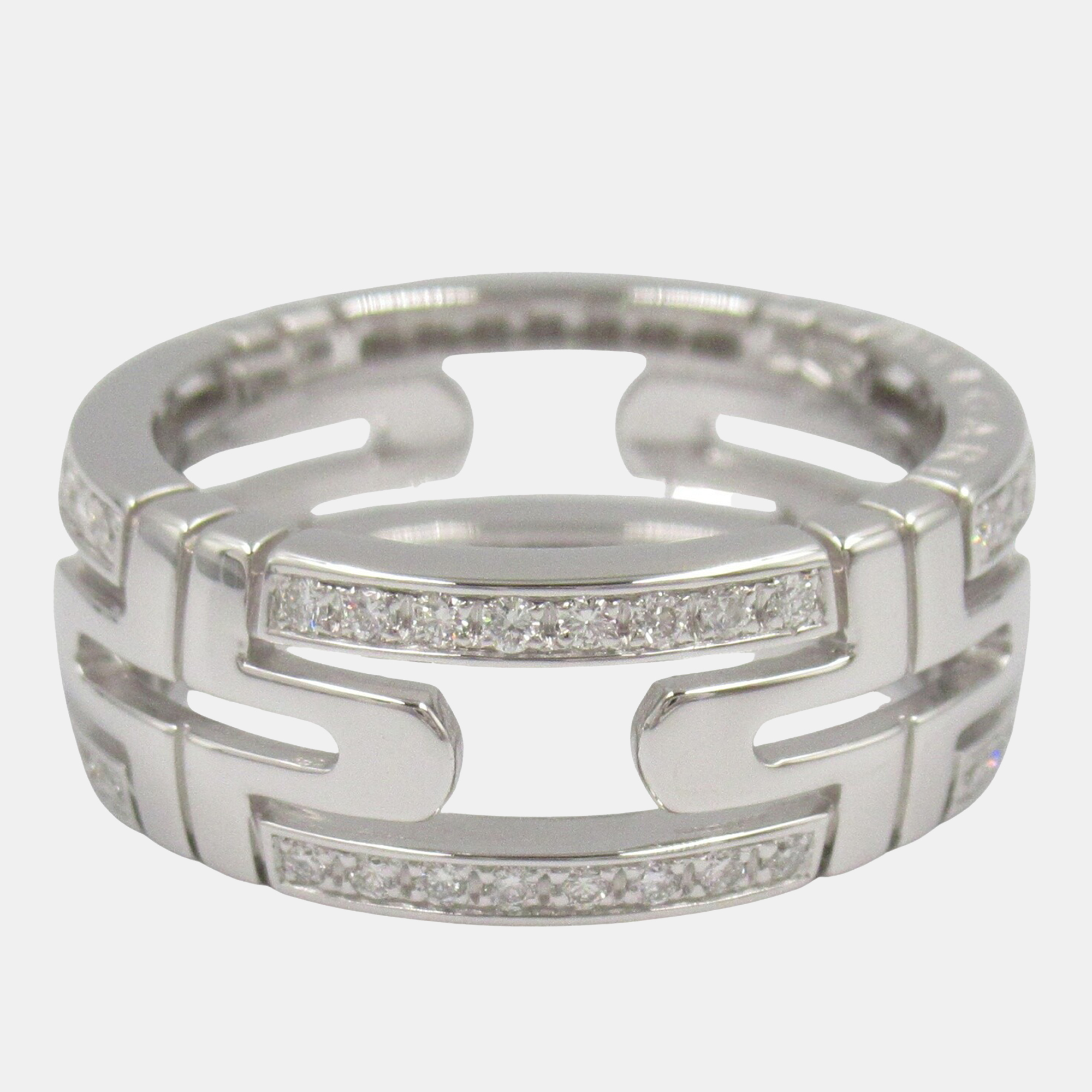 Bvlgari Parentesi Small 18K White Gold Diamond Ring EU54, Rings - Luxury Closet catalog
