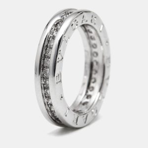 Bvlgari B.Zero1 Diamonds 18k White Gold 1-Band Ring Size 50, Rings - Luxury Closet catalog