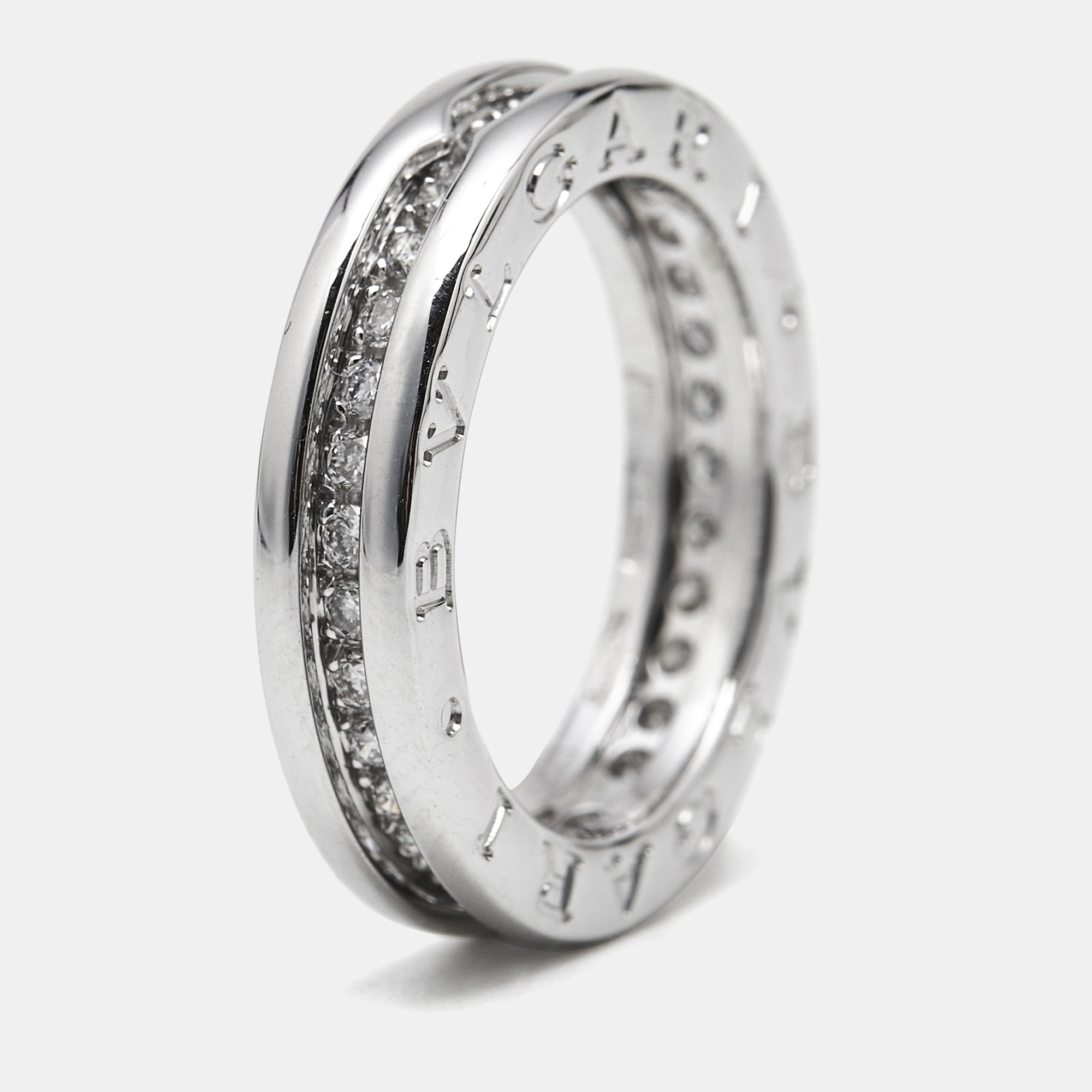 Bvlgari B.Zero1 Diamonds 18k White Gold 1-Band Ring Size 50, Rings - Luxury Closet catalog