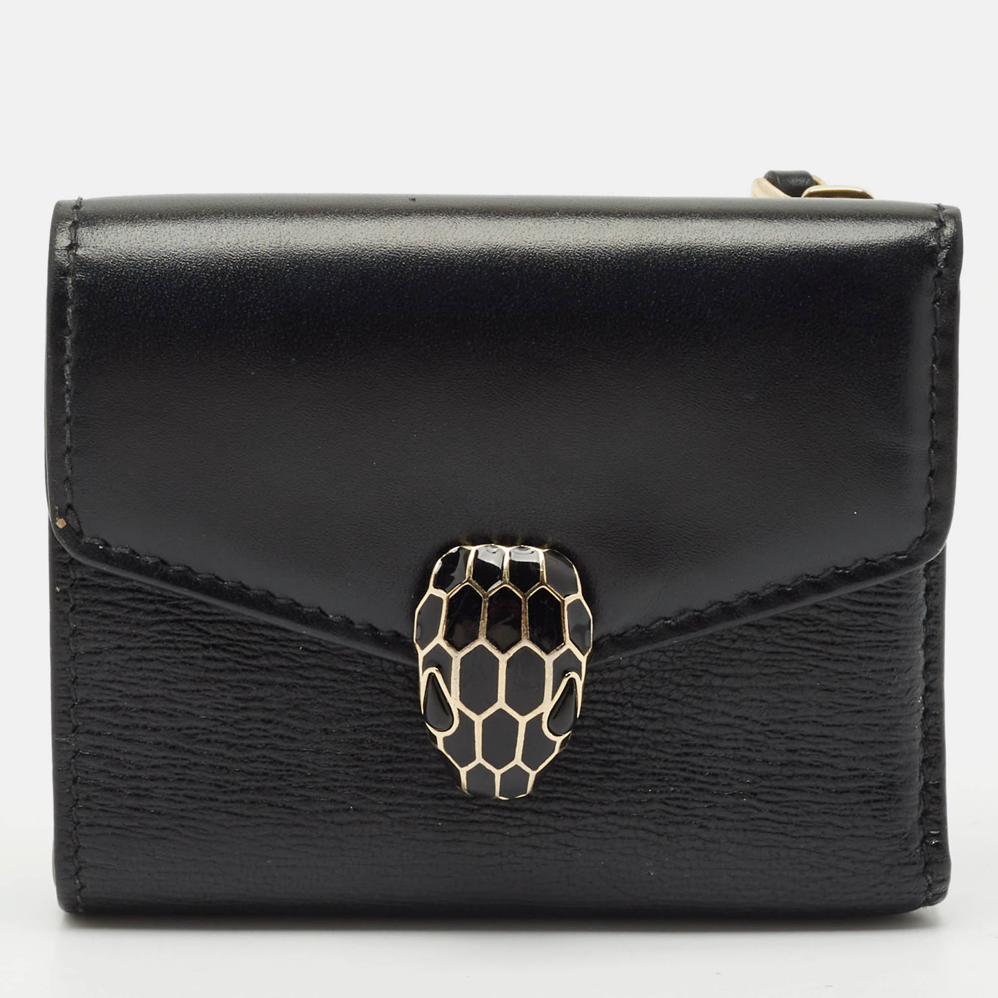 Bvlgari Black Leather Serpenti Forever Trifold Wallet, Wallets & Money Clips - Luxury Closet catalog
