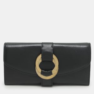 Bvlgari Black Leather Double Ring Flap Continental Wallet, Wallets & Money Clips - Luxury Closet catalog