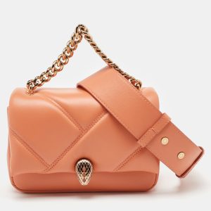 Bvlgari Light Orange Leather Serpenti Cabochon Mini Shoulder Bag, Shoulder Bags - Luxury Closet catalog