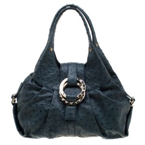 Bvlgari Blue Ostrich Chandra Hobo, Shoulder Bags - Luxury Closet catalog