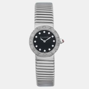 Bvlgari Black Diamond Stainless Steel Bvlgari-Bvlgari 102145 Quartz Women's Wristwatch 26 mm, Watches - Luxury Closet catalog