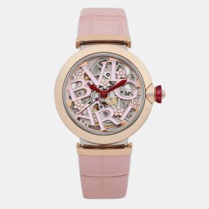 Bvlgari Pink 18k Rose Gold Lucea LUP33SG Quartz Women's Wristwatch 33 mm, Watches - Luxury Closet catalog