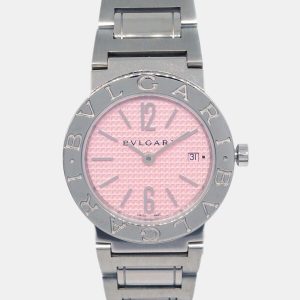 Bvlgari Pink Stainless Steel Bvlgari Bvlgari BB26C2SSD Quartz Women's Wristwatch 25 mm, Watches - Luxury Closet catalog