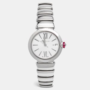 Bvlgari Silver Dial Stainless Steel Diamond Lvcea 102219 Women's Wristwatch 33 mm, Watches - Luxury Closet catalog