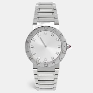 Bvlgari Silver Dial Diamond Stainless Steel Bvlgari Bvlgari 103696 Women's Wristwatch 33 mm, Watches - Luxury Closet catalog