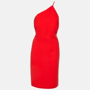 Calvin Klein Red Crepe One-Shoulder Short Dress XL, Dresses - Luxury Closet catalog