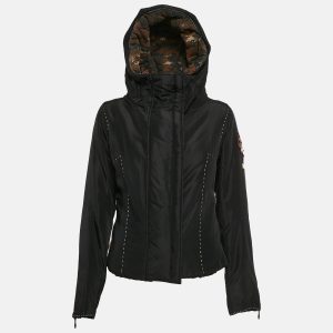 Calvin Klein Black Embellished Crepe Puffer Jacket M, Coats & Jackets - Luxury Closet catalog